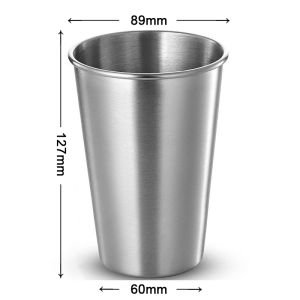 500ml 304 Coffee Cup Stainless Steel Espresso Cup Capsule Coffee Mug Metal Drinking Portable Coffee Cups For Home Indoor Outdoor