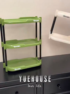 ชั้นวางของบนโต๊ะ ชั้นวางถ้วยน้ำ โต๊ะทำงานวางสิ่งของ ประหยัดพื้นที่ ชั้นวางเดสก์ท็อป ของพลาสติก 2 ชั้น