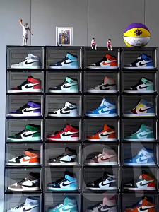 NewTide Acrylic Shoe Box Shoe Storage Box Transparent Storage Organizer Stackable Magnetic Shoe Rack With Cove