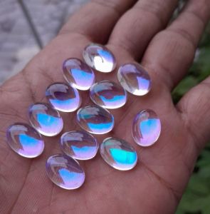 Batu Akik Kalimaya India Pelangi 14x10 mm Jarong Biru Istimewa