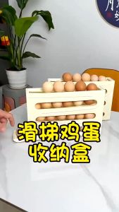 【COD】Automatic Scrolling Refrigerator Egg Storage Box Organizer 30 Egg Tray Containers Egg Holder Kotak Simpan Telur