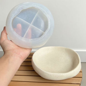 Large Circle Resin Tray Silicone Mold DIY Candle Container Casting Molds Plaster Jewelry Storage Tray Craft Making Home Decor