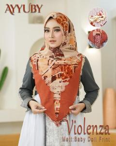 HIJAB INSTAN KHIMAR HODIE VIOLENZA MOTIF CERUTYBABYDOL PREMIUM BY AYYUBY