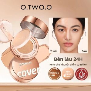 Kem Nền Dạng Phấn Phủ Lâu Trôi 24H Tạo Hiệu Ứng Lì Mềm Mại Che Khuyết Điểm Kiềm Dầu Trang Điểm Dạng Nén Cho Khuôn Mặt Tạo Vẻ Ngoài Tự Nhiên