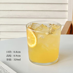 แก้วน้ำชาแบบโปร่งใสสไตล์เกาหลี INS ปากกว้าง แก้วน้ำนม แก้วน้ำผลไม้ แก้วเครื่องดื่ม แก้วกาแฟ แก้วน้ำ แก้วน้ำชา แก้วน้ำใส