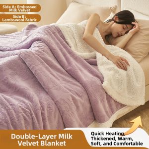 NAIYOUCHENG | Milk Plush Warm Thick Air Conditioner Office Nap Blanket