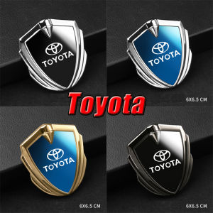 【Toyota】Emblem Logo Metal Toyota Metal Sticker Metal Emblem Car Badge Logo Car Body Decorative Accessories Car Emblem Metal Toyota Auto