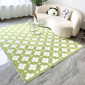 Modern Minimalist Style Carpet for Living Room And Bedroom Sofa Side Small Bed Blanket Tea Table Pad Nordic Style Polyester Fiber Rectangular Machine Washable Home Decorative Rug