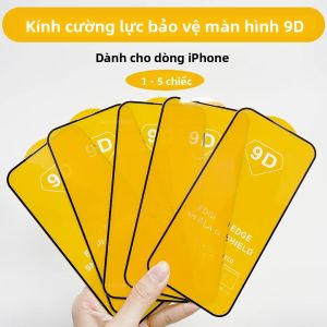 1-5 Miếng Dán Bảo Vệ Màn Hình Kính Cường Lực 9D Cho Dòng iPhone Tương Thích Với 17 Air 17 Pro 16 Plus 14 13 15 12 11 Pro Max Phim Bảo Vệ Chống Trầy Xước