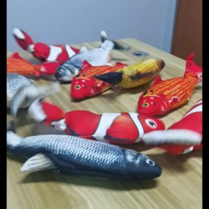 IsALifesyle Electric Simulation Fish Toys - Touch Sensor Interactive Swing Fish - USB Charging - Baby Sleep Toy - 3D Fish Dancing Toys