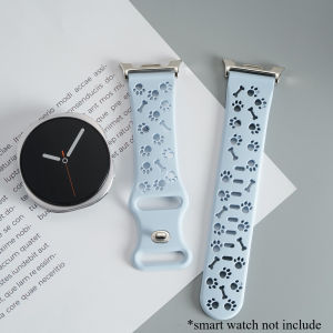 Engraved Dog Paw Band for Samsung Galaxy watch 8 classic 46mm Sport Silicone Strap for Galaxy watch 8 44mm 40mm Bracelet Correa