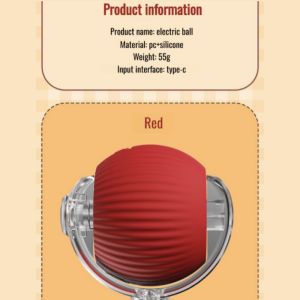 Electric Cat Ball Automatic Rolling Ball Type C Rechargeable Cat Toy Ball Intelligent Automatic Jumping Pet Toy Ball With Rope Teaser Toy Ball