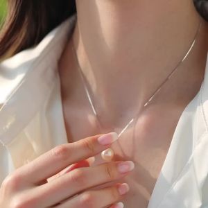 Classic Fashion Shine Zircon Higt Quality Pearl Pendant Necklace For Women Temperament  Luxury 18K Necklace Trendy  Girl Jewelry