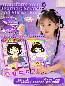 XIONGBUFAN | Sách Nhãn Dán Trang Điểm Cartoon DIY