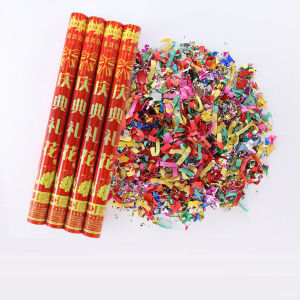 Ống Phụt Giấy Hoa Kim Tuyến 38CM - Hoa Giấy Ống Bắn Kim Tuyến Vui Chơi Ngày Lễ Tết Đám Cưới