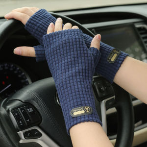 ถุงมือแบบเปิดครึ่งนิ้วครึ่งหนึ่งสำหรับทัวร์ปั่นจักรยานกีฬากลางแจ้งสไตล์มิทเทนของผู้หญิงถุงมือเปิดนิ้วให้ความอบอุ่นในฤดูหนาว