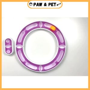 Cat Toys Interactive Ball Toy Circuit Tunnel Teaser Ball Scratcher Toy Mainan Kucing