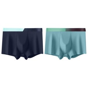 Miiow | Mens Comfortable Pure Cotton Underwear Sport Style Mid Waist Antibacterial Flat Angle Shorts Youth Cotton Fabric Briefs