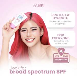 SAKU SKIN EVERY SINGLE DAY SUNSCREEN 50ML SPF 50 SUN PROTECTION RUZZ WEAR SKINCARE