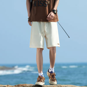 Ice Silk Mens Shorts Summer Thin Sport Quick Dry Casual Sports Five-Point Pants Cool Feeling Breathable Loose Mid-Pants