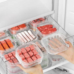 1/2/3Pcs Food Storage Box Portable Refrigerator Freezer Organizers Sub-Packed Meat Onion Ginger Clear Crisper