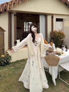TIANANQI | Summer Bohemian Vacation Set French Style Two-Piece Dress