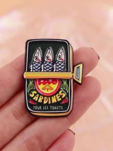 3pcs/Set Sardine Can Art Enamel Pin Creative Cartoon Fish Brooches Bag Cute Lapel Badge Fashion Constume Jewelry Gift for Friend