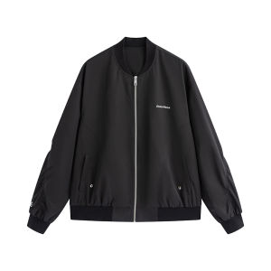 Outdoor Water-Resistant Baseball Collar Jacket Embroidered Sports Coat Pilot Jacket Retro Spring Autumn Mens Fashion