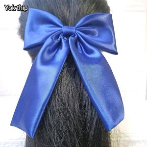 โบว์แฟชั่น ผ้าซาติน กิ๊บติดผม กิ๊บปากเป็ด ผ้าสวย มันเงาทเบาสบาย ใส่ดี มีหลายสี