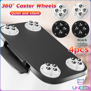 Need 4pcs Caster Wheels 360° Rotation Self Adhesive Universal Pulley for Small Furniture Storage Bins