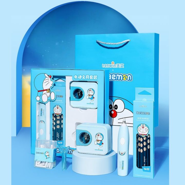 Tenwin Doraemon Electric Pencil Sharpeners Electronic Erasers