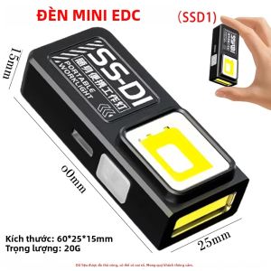 Đèn Pin Di Động EDC 1200 Lumens Đèn Pin Bỏ Túi Mini Nguồn Sáng Kép Không Thấm Nước Cho Cắm Trại Ngoài Trời Đi Bộ Đường Dài