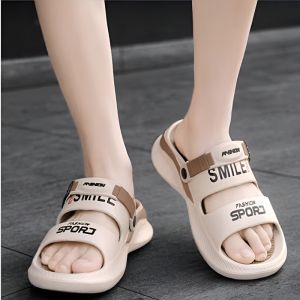 【สลับสีใส่ได้สองแบบ】รองเท้าแตะพื้นหนานุ่ม พื้นเรียบใส่สบาย รองเท้าแตะกันลื่นชายพื้นหนานุ่ม ลุยน้ำได้ รองเท้าแตะชายหาดสำหรับคู่รัก รองเท้าแตะน้ำหนักเบา