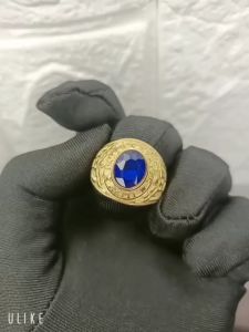 Nhẫn Mỹ Nam Mạ Vàng 18k Đính Đá Màu Xanh Ngọc Bích Rất Đẹp N04