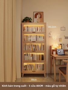 DONGMU | Tủ Lưu Trữ Chống Bụi Gỗ với Cửa Kính