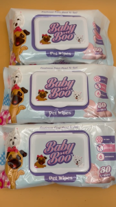 BABY BOO Pet Wipes for Pets Dogs & Cats