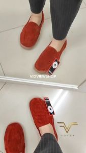 VIDVIEW !!ลดสนั่น!! รองเท้าสลิปออน Leo 915 ผ้าลูกฟูก ไซส์ 37-43 สำหรับชอายและหญิง สไตล์รองเท้าผ้าใบ