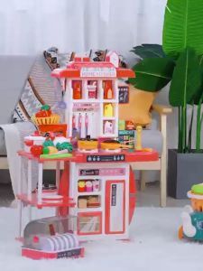 95CM 54/73 PCS Mainan Kitchen Set Jumbo Wastafel Mainan Anak Spraying Mist Kitchen Mainan Dapur