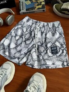 Quần Short Thể Thao Nam Mùa Hè Dáng Rộng Năm Điểm Quần Chạy Bộ Thể Dục Họa Tiết Rắn Màu Trơn Thoải Mái Thoáng Khí