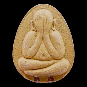 K490 พระปิดตา จัมโบ้ 1 หลวงปู่โต๊ะ วัดประดู่ฉิมพลี เนื้อเกสร ฝัง ตะกรุด ขนาด 3.0X4.0 ซม.