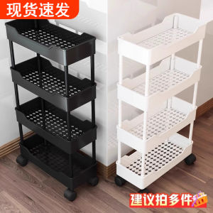 ตู้เก็บของในห้องน้ำแบบเคลื่อนที่ได้ 5 ชั้น วัสดุพลาสติก ชั้นวางของในห้องน้ำแบบตั้งได้ 5 ชั้น สำหรับห้องน้ำและห้องครัว