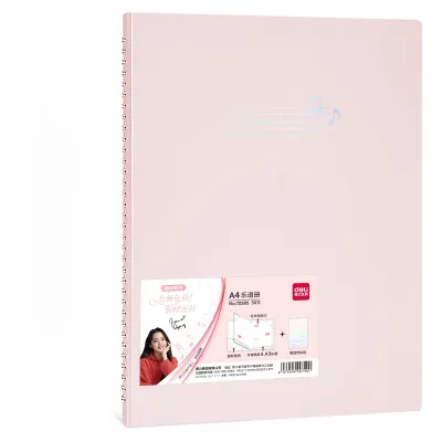 Deli A4 Music Page Holder Transparent Adjustable Guitar Piano Sheet Music Clip Song Book Folder Document Folder Stationery