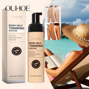 Kem Tạo Màu Da Tự Nhiên Ouhoe 100ml Dạng Mousse Khô Nhanh Tạo Màu Nâu Đồng Tự Nhiên Cho Mặt Và Toàn Thân Chống Nước Công Thức Dành Cho Ngoài Trời