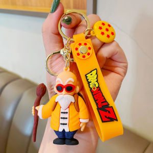Dragon Ball Z Keychain Anime Super Saiyan Goku Figure Cute Keyring Bag Pendent Car Ornament Key Accessories Kids Toy Xmas Gifts