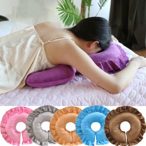 Facial Massage Sleeping Pillow SPA Salon Beauty Massage Chest Pillow Face Pillow Cushion Washable Removable Reusable Travel  Neck Cushion U Shaped Pillow Neck Support Cushion