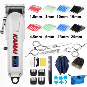 kamai เครื่องตัดผมไฟฟ้าสำหรับผู้ชาย ที่ตัดขนตัดผมมืออาชีพชาร์จไฟได้ ตัดผม ปัตตาเลี่ยนไร้สาย ใช้ได้ทั้งเด็กและผู้ใหญ่ COD