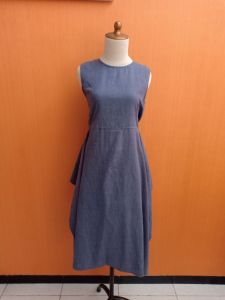 atasan wanita biru M L cewek DOUBLE F kutung depan panjang belakang pendek cute