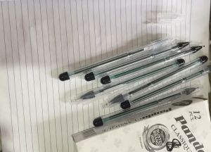 12Pcs/Box Panda Black Ballpen Gel Pen Ballpoint Pen Student Exam Stationery Office Quick-drying Ink