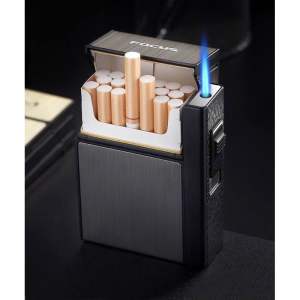 FOCUS 2in1 กล่องใส่บุหรี&อุปณ์จุด ใส่ได้20ม้วน แบบเติมได้ รุ่น035F