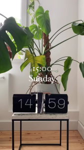 Karlsson Flip clock No Case black matt black stand (Table/Hanging)   [Ready Stock] Flip Clock Table clock Modern Luxury for Living Room Home Decor